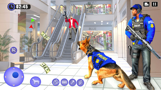 US Police Dog Mall Crime Chase(美国警犬犯罪追捕游戏)截图1